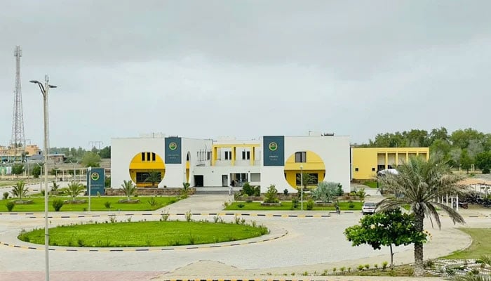 This image shows a general view of the LUAMS building in Lasbela. —LUAMS website/File