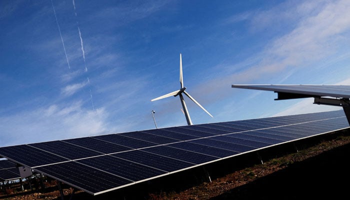 Solar panels installed at a site. —Reuters/File