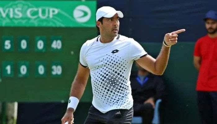 Pakistans Tennis superstar Aisamul Haq gestures in this image on September 16, 2023. — Facebook/Aisam ul Haq Qureshi